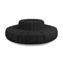  Manufacturer Color_Black -- Meridian Arc Stationary Leather Look Sofa IMAGE 1