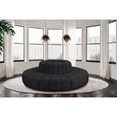  Manufacturer Color_Black -- Meridian Arc Stationary Leather Look Sofa IMAGE 2