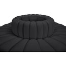 Meridian Arc Black Vegan Leather 8 pc Modular Sectional IMAGE 4
