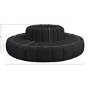  Manufacturer Color_Black -- Meridian Arc Stationary Leather Look Sofa IMAGE 7
