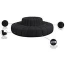 Meridian Arc Black Vegan Leather 8 pc Modular Sectional IMAGE 8
