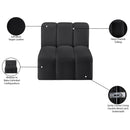  Manufacturer Color_Black -- Meridian Arc Stationary Leather Look Chair IMAGE 12