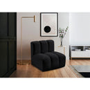  Manufacturer Color_Black -- Meridian Arc Stationary Leather Look Chair IMAGE 2