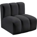  Manufacturer Color_Black -- Meridian Arc Stationary Leather Look Chair IMAGE 4