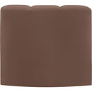  Manufacturer Color_Brown -- Arc Brown Vegan Leather Upholstered Modular Curved Corner Chair IMAGE 5