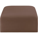  Manufacturer Color_Brown -- Arc Brown Vegan Leather Upholstered Modular Ottoman IMAGE 3