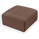 Manufacturer Color_Brown -- Arc Brown Vegan Leather Upholstered Modular Ottoman IMAGE 6
