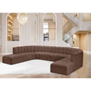  Manufacturer Color_Brown -- Arc 161" Brown Vegan Leather Upholstered 10 pc Modular Sectional IMAGE 2