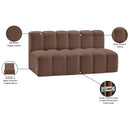  Manufacturer Color_Brown -- Arc 60" Brown Vegan Leather Upholstered 2 pc Modular Sectional IMAGE 12