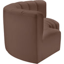  Manufacturer Color_Brown -- Arc 80" Brown Vegan Leather Upholstered 3 pc Modular Sectional IMAGE 5