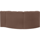  Manufacturer Color_Brown -- Arc 70" Brown Vegan Leather Upholstered 3 pc Modular Sectional IMAGE 6