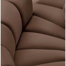  Manufacturer Color_Brown -- Arc 89.5" Brown Vegan Leather Upholstered 3 pc Modular Sectional IMAGE 7