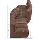  Manufacturer Color_Brown -- Arc 108" Brown Vegan Leather Upholstered 4 pc Modular Sectional IMAGE 10
