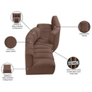  Manufacturer Color_Brown -- Arc 108" Brown Vegan Leather Upholstered 4 pc Modular Sectional IMAGE 11