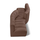  Manufacturer Color_Brown -- Arc 108" Brown Vegan Leather Upholstered 4 pc Modular Sectional IMAGE 2