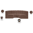  Manufacturer Color_Brown -- Arc 88" Brown Vegan Leather Upholstered 4 pc Modular Sectional IMAGE 12