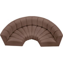  Manufacturer Color_Brown -- Arc 88" Brown Vegan Leather Upholstered 4 pc Modular Sectional IMAGE 3