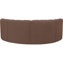  Manufacturer Color_Brown -- Arc 88" Brown Vegan Leather Upholstered 4 pc Modular Sectional IMAGE 6