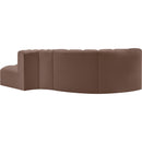  Manufacturer Color_Brown -- Arc 104" Brown Vegan Leather Upholstered 4 pc Modular Sectional IMAGE 5