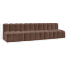  Manufacturer Color_Brown -- Arc 119" Brown Vegan Leather Upholstered 4 pc Modular Sectional IMAGE 11