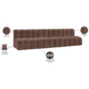  Manufacturer Color_Brown -- Arc 119" Brown Vegan Leather Upholstered 4 pc Modular Sectional IMAGE 12