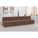  Manufacturer Color_Brown -- Arc 119" Brown Vegan Leather Upholstered 4 pc Modular Sectional IMAGE 2