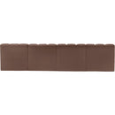 Meridian Arc Brown Vegan Leather 4 pc Modular Sectional IMAGE 5