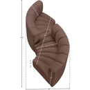  Manufacturer Color_Brown -- Arc 102" Brown Vegan Leather Upholstered 4 pc Modular Sectional IMAGE 11