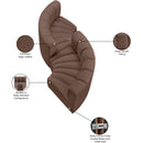  Manufacturer Color_Brown -- Arc 102" Brown Vegan Leather Upholstered 4 pc Modular Sectional IMAGE 12