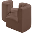  Manufacturer Color_Brown -- Arc 102" Brown Vegan Leather Upholstered 4 pc Modular Sectional IMAGE 5