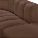  Manufacturer Color_Brown -- Arc 102" Brown Vegan Leather Upholstered 4 pc Modular Sectional IMAGE 8