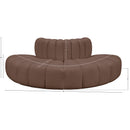  Manufacturer Color_Brown -- Arc 90" Brown Vegan Leather Upholstered 4 pc Modular Sectional IMAGE 11