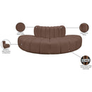  Manufacturer Color_Brown -- Arc 90" Brown Vegan Leather Upholstered 4 pc Modular Sectional IMAGE 12