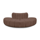 Meridian Arc Brown Vegan Leather 4 pc Modular Sectional IMAGE 1