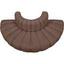 Meridian Arc Brown Vegan Leather 4 pc Modular Sectional IMAGE 3