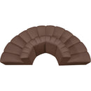  Manufacturer Color_Brown -- Arc 90" Brown Vegan Leather Upholstered 4 pc Modular Sectional IMAGE 4