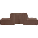  Manufacturer Color_Brown -- Arc 90" Brown Vegan Leather Upholstered 4 pc Modular Sectional IMAGE 6