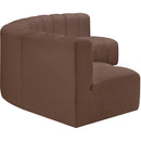  Manufacturer Color_Brown -- Arc 133" Brown Vegan Leather Upholstered 5 pc Modular Sectional IMAGE 5