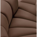 Meridian Arc Brown Vegan Leather 5 pc Modular Sectional IMAGE 7