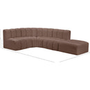  Manufacturer Color_Brown -- Arc 127" Brown Vegan Leather Upholstered 5 pc Modular Sectional IMAGE 15