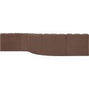  Manufacturer Color_Brown -- Arc 145" Brown Vegan Leather Upholstered 6 pc Modular Sectional IMAGE 5