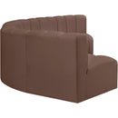  Manufacturer Color_Brown -- Arc 151" Brown Vegan Leather Upholstered 6 pc Modular Sectional IMAGE 5
