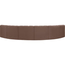 Manufacturer Color_Brown -- Arc 151" Brown Vegan Leather Upholstered 6 pc Modular Sectional IMAGE 6