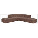  Manufacturer Color_Brown -- Arc 146" Brown Vegan Leather Upholstered 6 pc Modular Sectional IMAGE 11