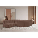  Manufacturer Color_Brown -- Arc 145" Brown Vegan Leather Upholstered 6 pc Modular Sectional IMAGE 2