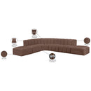  Manufacturer Color_Brown -- Arc 172" Brown Vegan Leather Upholstered 7 pc Modular Sectional IMAGE 11