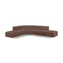  Manufacturer Color_Brown -- Arc 172" Brown Vegan Leather Upholstered 7 pc Modular Sectional IMAGE 1