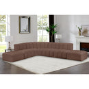  Manufacturer Color_Brown -- Arc 172" Brown Vegan Leather Upholstered 7 pc Modular Sectional IMAGE 2