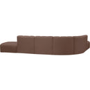  Manufacturer Color_Brown -- Arc 172" Brown Vegan Leather Upholstered 7 pc Modular Sectional IMAGE 5