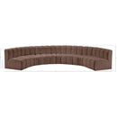  Manufacturer Color_Brown -- Arc 162" Brown Vegan Leather Upholstered 7 pc Modular Sectional IMAGE 11
